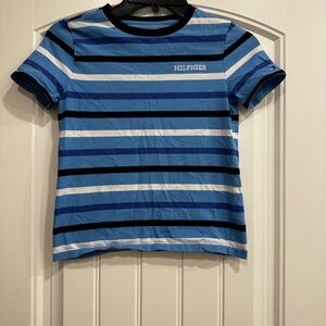 Tommy Hilfiger Kids Striped Blue and White Tee